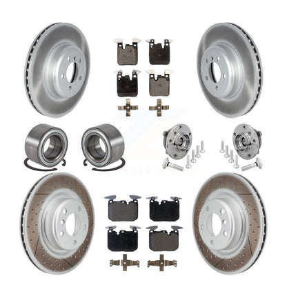 Hub Bearing Coat Brake Rotor Pad Shoe Front Rear Kit (10Pc) For BMW M240i xDrive