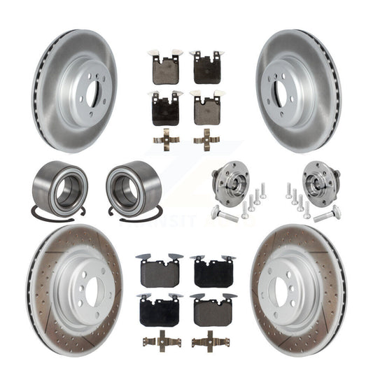 Hub Bearing Coat Brake Rotor Pad Shoe Front Rear Kit (10Pc) For BMW M240i xDrive