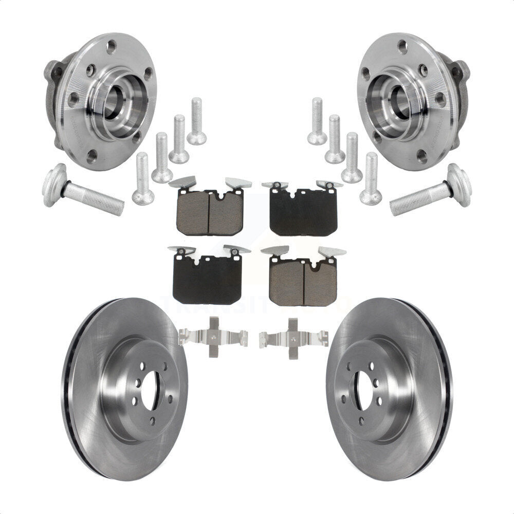 Hub Bearing Brake Rotor Pads Front Kit For BMW 340i xDrive 440i Gran Coupe M240i