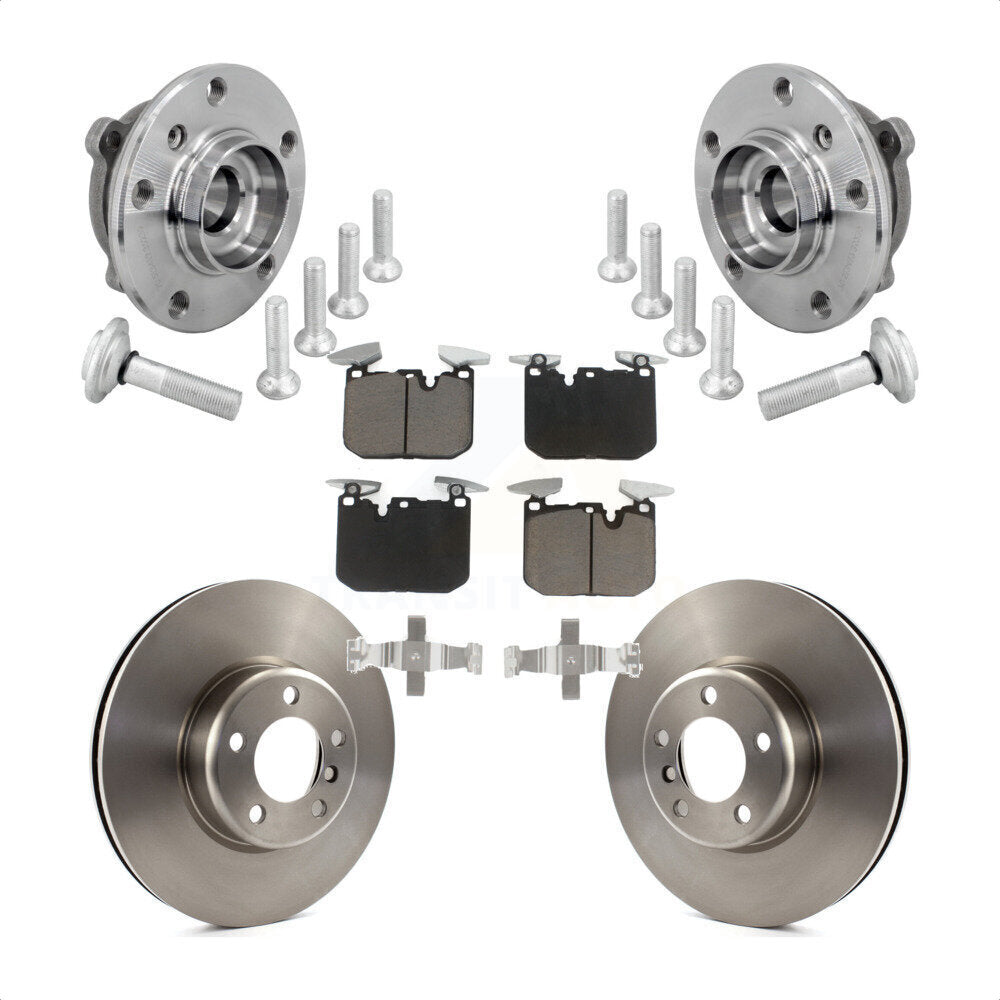 Hub Bearing Brake Rotor & Pad Front Kit For BMW 330i xDrive 440i Gran Coupe 320i