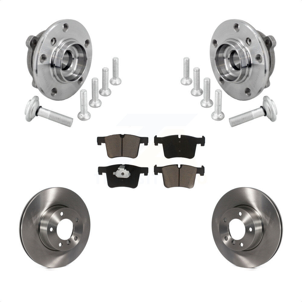 Hub Bearing Brake Rotor & Pad Front Kit For BMW 330i xDrive 230i 430i Gran Coupe