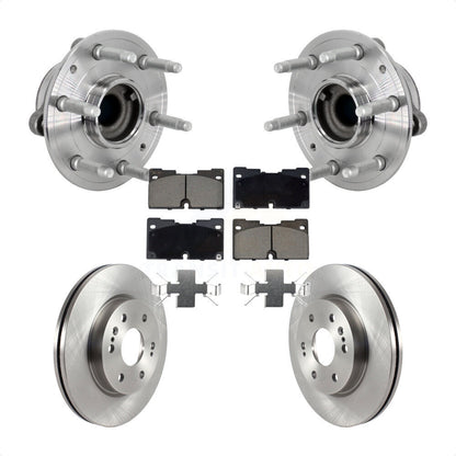 Hub Bearing Brake Rotor Pad Front Kit For Chevrolet GMC Silverado 1500 Sierra XL