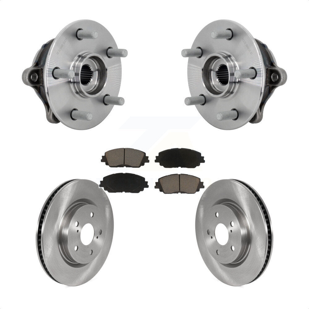 Hub Bearing Assembly Disc Brake Rotors And Pads Front Kit For Toyota RAV4 Venza