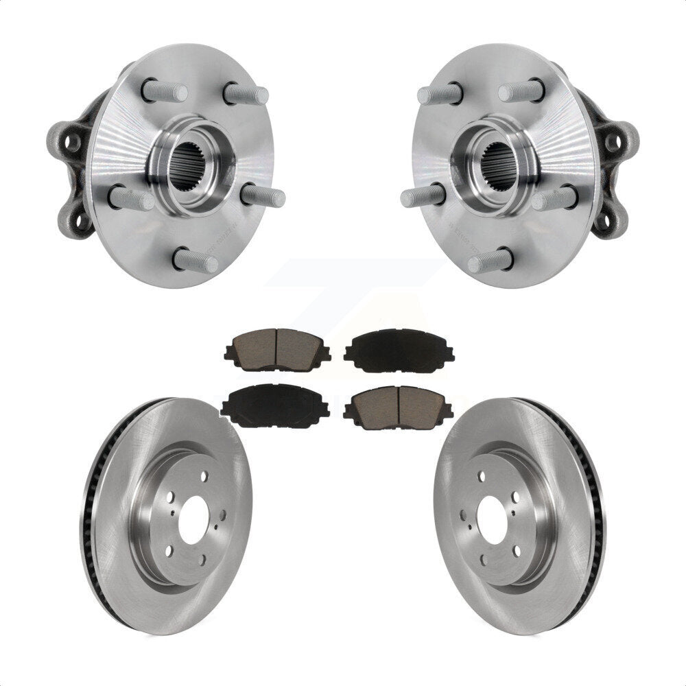 Hub Bearing Assembly Disc Brake Rotor And Ceramic Pads Front Kit For Toyota RAV4