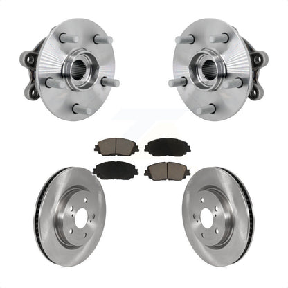 Hub Bearing Assembly Disc Brake Rotor And Ceramic Pads Front Kit For Toyota RAV4