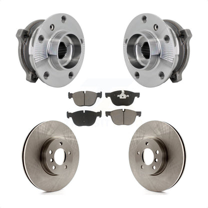 Hub Bearing Assembly Brake Rotor & Pad Front Kit For BMW X5 X6 M12 x 1.25 Thread