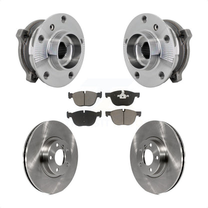 Hub Bearing Assembly Brake Rotor & Pad Front Kit For BMW X5 X6 M12 x 1.25 Thread