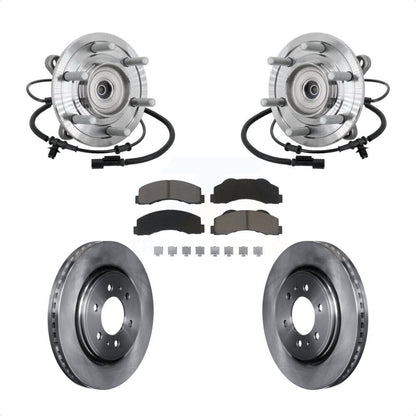 Hub Bearing Disc Brake Rotor & Pad Front Kit For 2017 Ford F-150 Raptor with 4WD