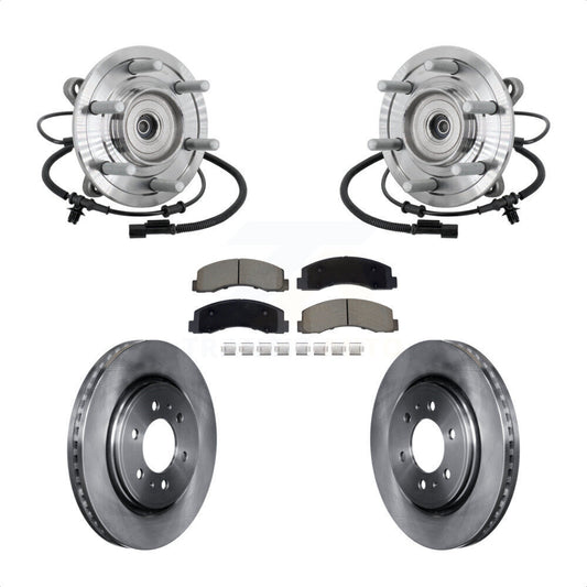 Hub Bearing Assembly Brake Rotor & Pad Front Kit For 2018-2020 Ford F-150 Raptor