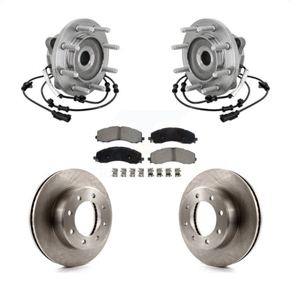 Hub Bearing Assembly Disc Brake Rotors And Pads Front Kit For Ram 2500 3500