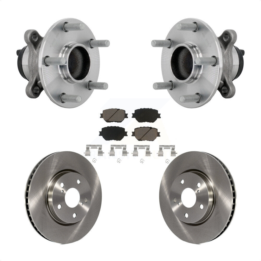 Hub Bearing Brake Rotor Pad Front Kit For 14 Lexus IS250 Without F Sport Package