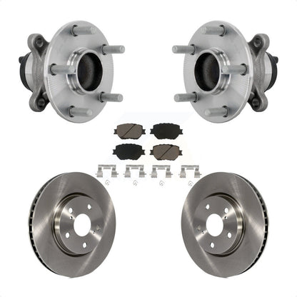 Hub Bearing Brake Rotor Pad Front Kit For 14 Lexus IS250 Without F Sport Package
