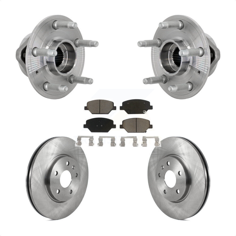 Hub Bearing Assembly Disc Brake Rotors And Pads Front Kit For Buick Envision