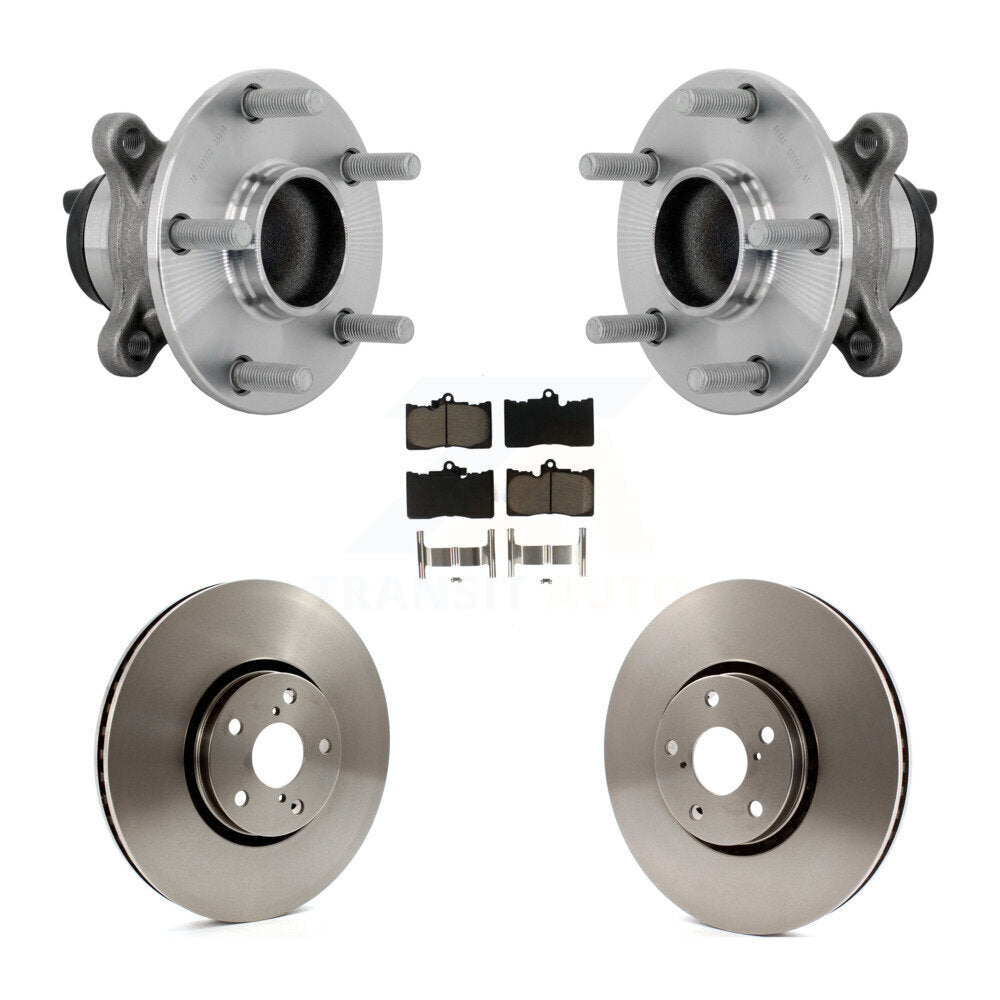 Hub Bearing Assembly Disc Brake Rotor Pad Front Kit For Lexus IS350 IS300 IS200t