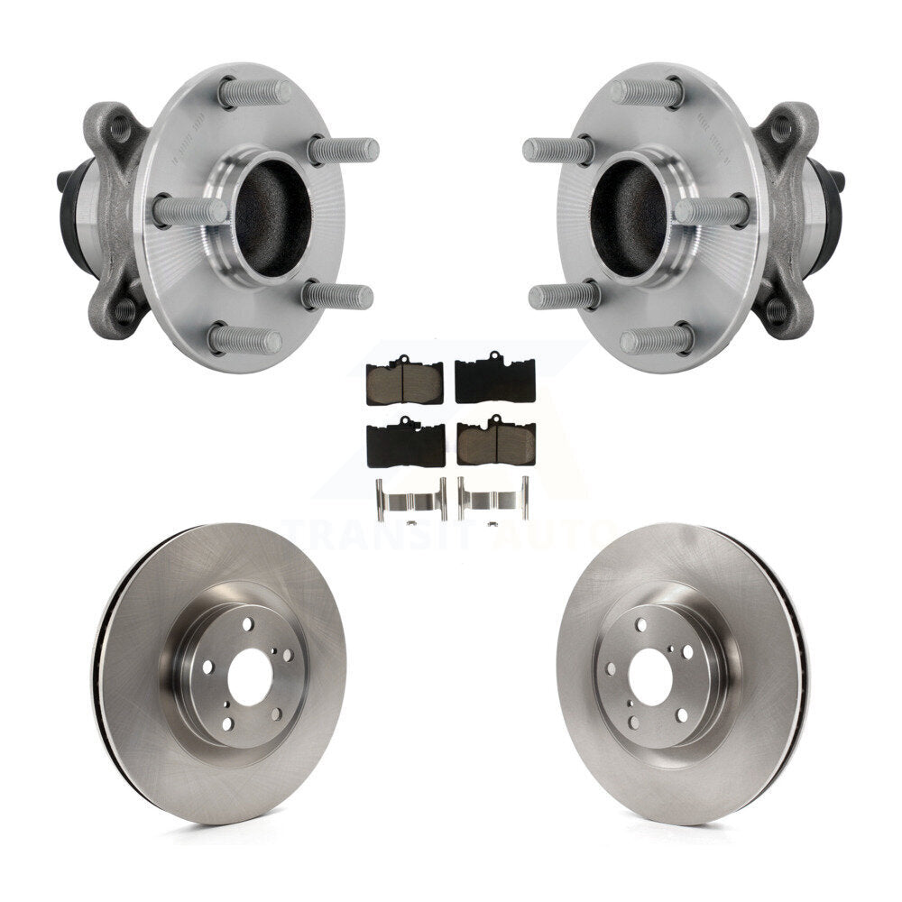 Hub Bearing Assembly Disc Brake Rotor Pad Front Kit For Lexus IS300 IS350 IS200t