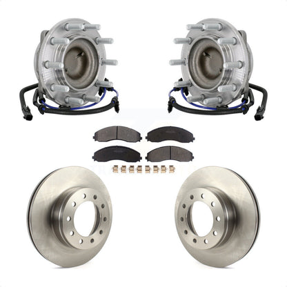 Hub Bearing Disc Brake Rotor Pad Front Kit For Ford F-450 Super Duty F-550 4 X 2