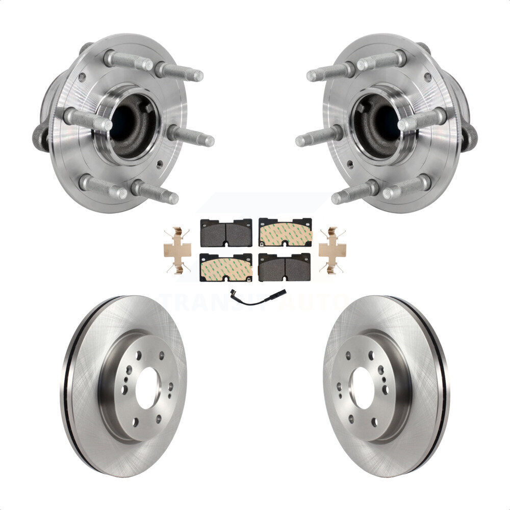 Hub Bearing Brake Rotor Pad Front Kit For Chevrolet GMC Silverado 1500 Sierra XL