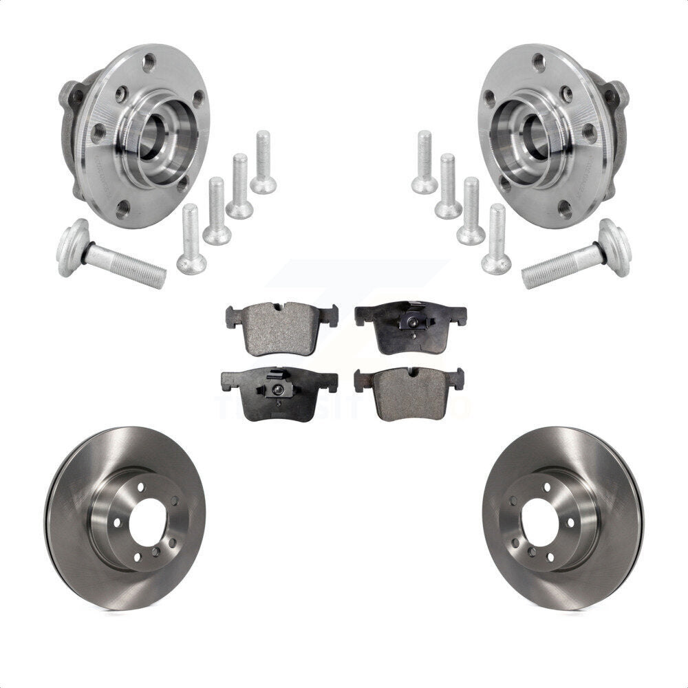 Hub Bearing Brake Rotor & Pad Front Kit For BMW 330i xDrive 230i 430i Gran Coupe