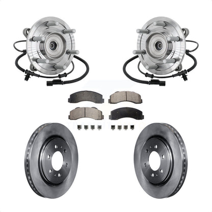 Hub Bearing Disc Brake Rotor & Pad Front Kit For 2017 Ford F-150 Raptor with 4WD