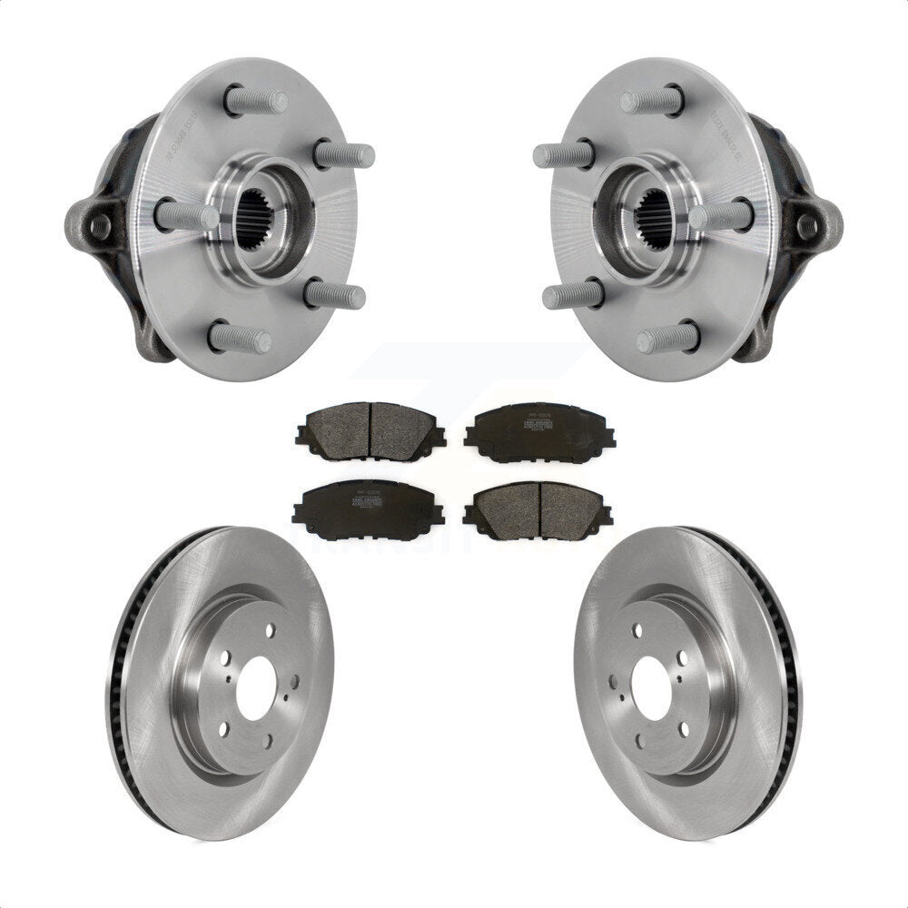 Hub Bearing Assembly Disc Brake Rotors And Pads Front Kit For Toyota RAV4 Venza
