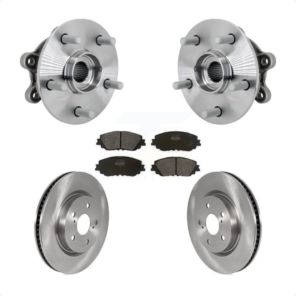 Hub Bearing Assembly Disc Brake Rotors And Pads Front Kit For Toyota RAV4