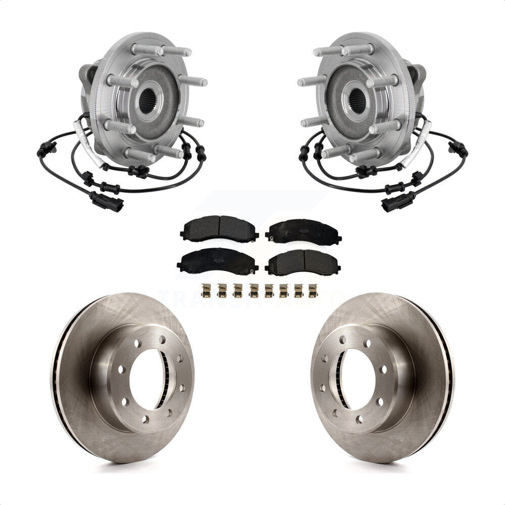Hub Bearing Assembly Disc Brake Rotors And Pads Front Kit For Ram 2500 3500