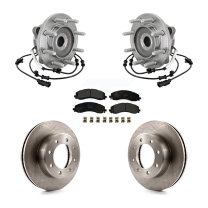 Hub Bearing Assembly Disc Brake Rotors And Pads Front Kit For Ram 2500 3500