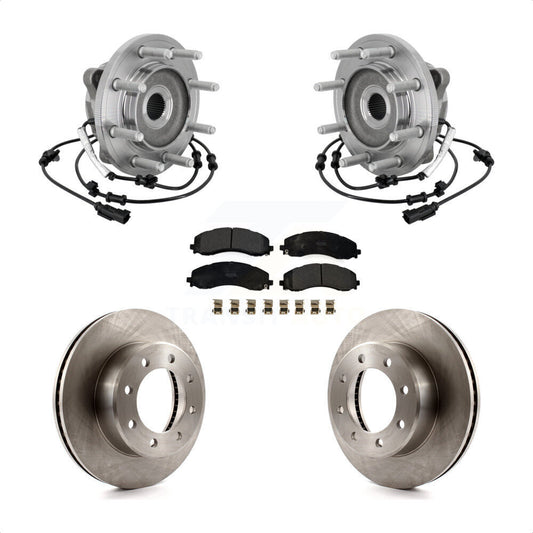 Hub Bearing Assembly Disc Brake Rotors And Pads Front Kit For Ram 2500 3500