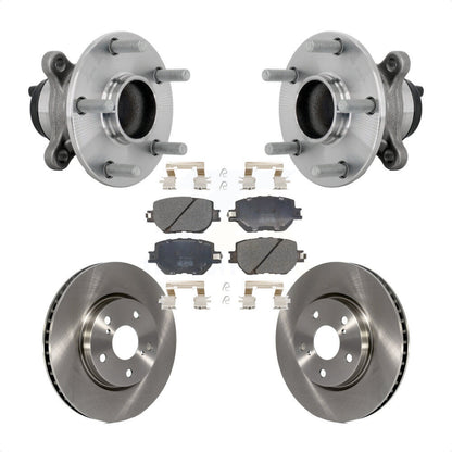 Hub Bearing Brake Rotor Pad Front Kit For 14 Lexus IS250 Without F Sport Package