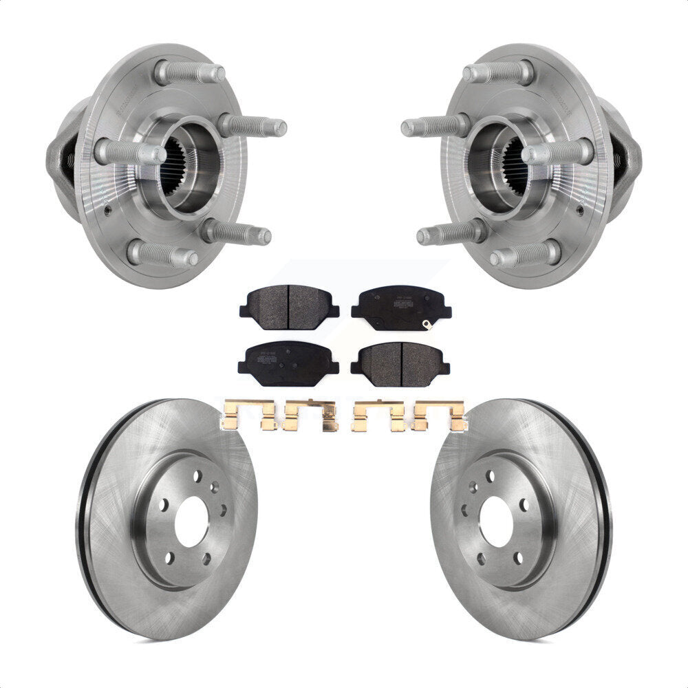 Hub Bearing Assembly Disc Brake Rotors And Pads Front Kit For Buick Envision