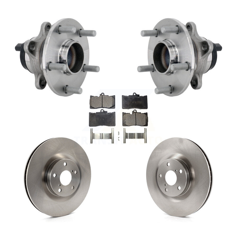 Hub Bearing Brake Rotor & Pad Front Kit For Lexus GS350 RC300 RC350 GS450h GS300
