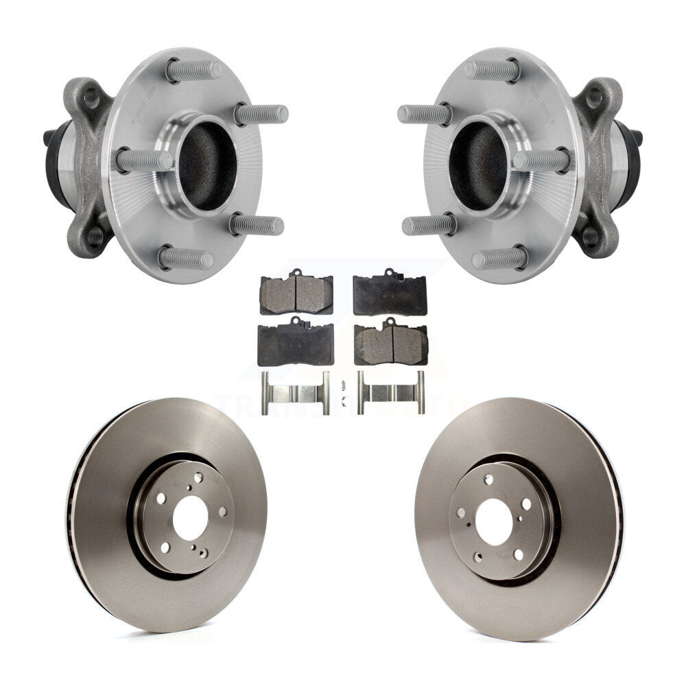 Hub Bearing Assembly Disc Brake Rotor Pad Front Kit For Lexus IS350 IS300 IS200t
