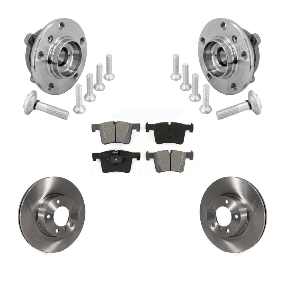 Hub Bearing Brake Rotor & Pad Front Kit For BMW 330i xDrive 230i 430i Gran Coupe
