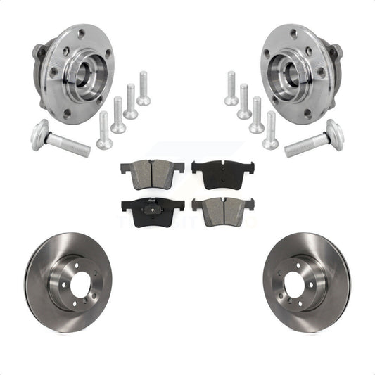 Hub Bearing Brake Rotor & Pad Front Kit For BMW 330i xDrive 230i 430i Gran Coupe