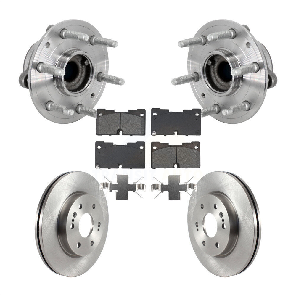 Hub Bearing Brake Rotor Pad Front Kit For Chevrolet GMC Silverado 1500 Sierra XL