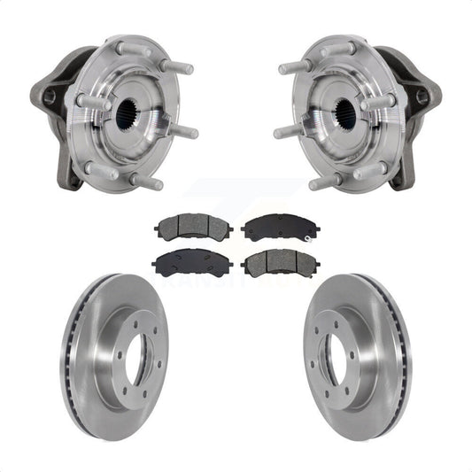 Hub Bearing Assembly Brake Rotor And Pad Front Kit For 2019-2023 Ford Ranger 4WD