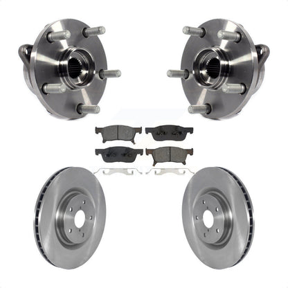 Hub Bearing Assembly Disc Brake Rotor Pads Front Kit For 2019-2023 Subaru Ascent