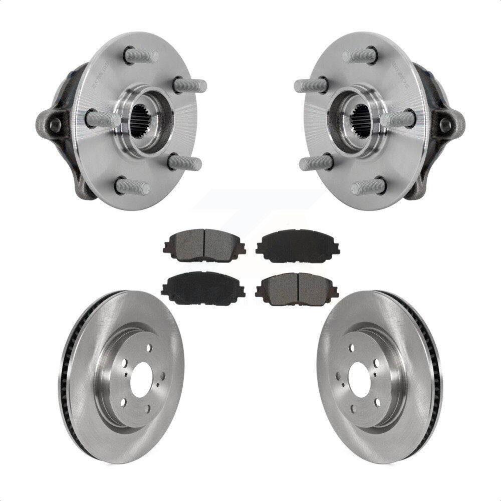Hub Bearing Assembly Disc Brake Rotors And Pads Front Kit For Toyota RAV4 Venza