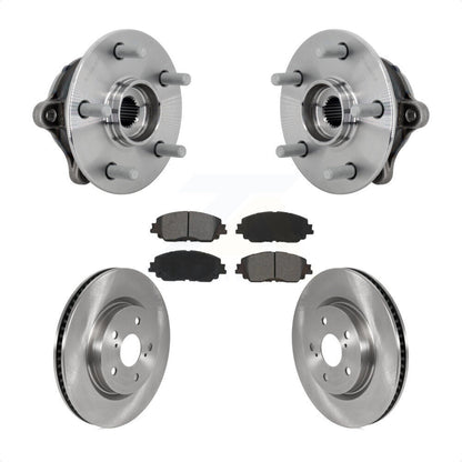 Hub Bearing Assembly Disc Brake Rotors And Pads Front Kit For Toyota RAV4 Venza