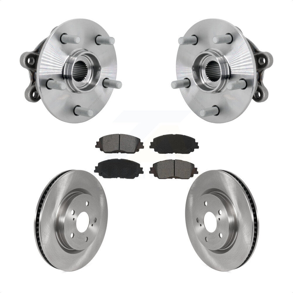 Hub Bearing Assembly Disc Brake Rotors And Pads Front Kit For Toyota RAV4
