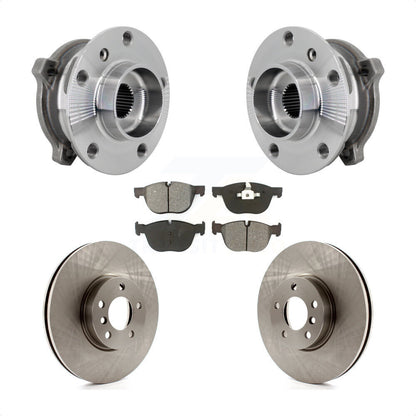 Hub Bearing Assembly Brake Rotor & Pad Front Kit For BMW X5 X6 M12 x 1.25 Thread
