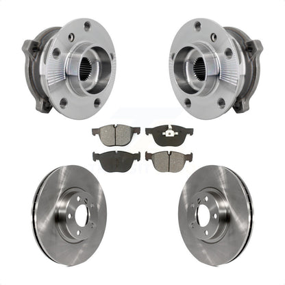 Hub Bearing Assembly Brake Rotor & Pad Front Kit For BMW X5 X6 M12 x 1.25 Thread