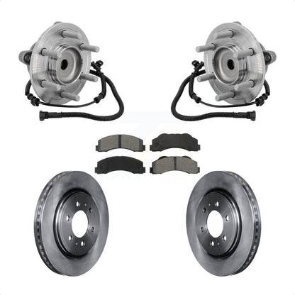 Hub Bearing Assembly Disc Brake Rotor Pad Front Kit For 2015-2017 Ford F-150 RWD