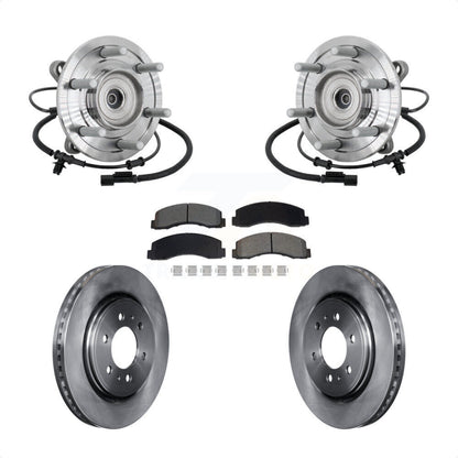 Hub Bearing Assembly Brake Rotor & Pad Front Kit For 2018-2020 Ford F-150 Raptor