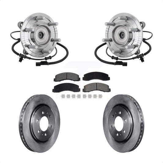 Hub Bearing Assembly Brake Rotor & Pad Front Kit For 2018-2020 Ford F-150 Raptor