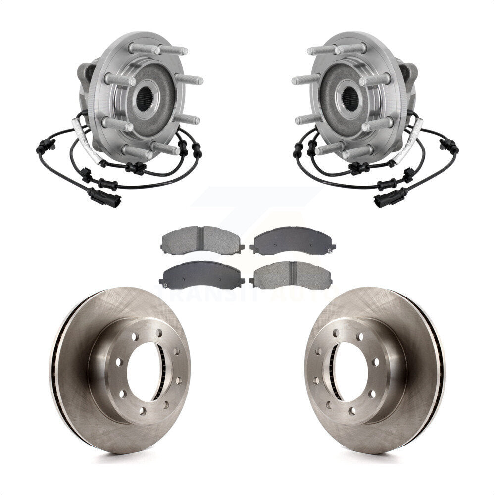 Hub Bearing Assembly Disc Brake Rotors And Pads Front Kit For Ram 2500 3500
