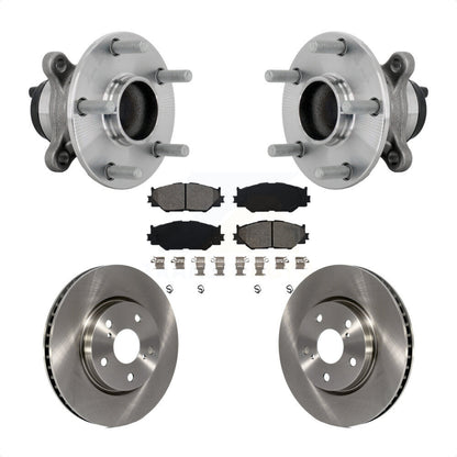 Hub Bearing Brake Rotor Pad Front Kit For 14-15 Lexus IS250 With F Sport Package