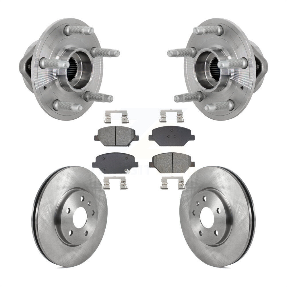 Hub Bearing Assembly Disc Brake Rotors And Pads Front Kit For Buick Envision