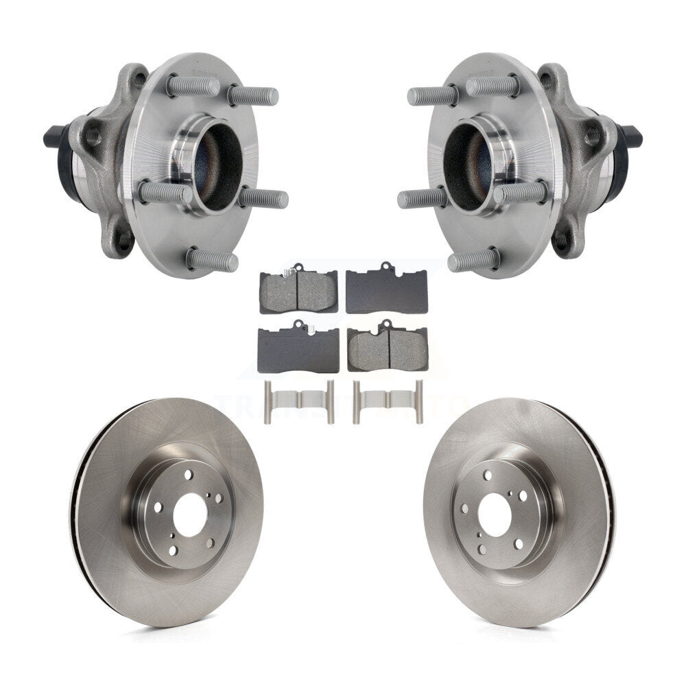 Hub Bearing Brake Rotor & Pad Front Kit For Lexus GS350 RC300 RC350 GS450h GS300