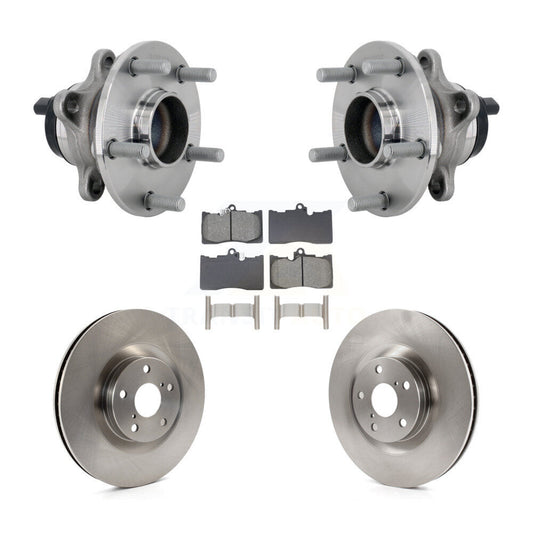 Hub Bearing Brake Rotor & Pad Front Kit For Lexus GS350 RC300 RC350 GS450h GS300